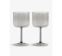 Tint Borosilicate Wine Glasses - Set of 2 Grey one size