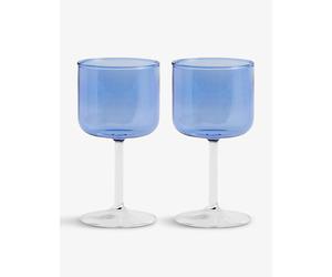 Hay Hay Tinted Borosilicate-Glass Wine Glasses Set Of Two