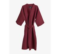Hay Hay Waffle Cotton-Blend Bathrobe Burgundy