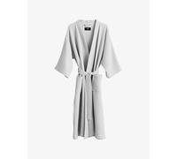 Hay Hay Waffle-Texture Cotton-Blend Bathrobe Grey