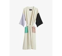 Hay Hay Waffle-Texture Cotton-Blend Bathrobe Off-White Multi
