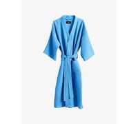 Hay Hay Waffle-Texture Cotton-Blend Bathrobe Sky Blue