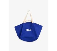 Hay Hay Weekend Logo-Print Cotton Tote Bag Electric Blue