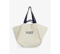 Hay Hay Weekend Logo-Print Cotton Tote Bag Grey