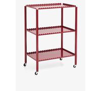 Hay High Auburn Red Three-tier Coated-steel Trolley