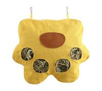 Hay Holder - 3 Pcs Rabɓit Hay Feeder Bags | Easy Hangable Design For Clean Feeding | 4-Hole Storage Manger Cotton Linen | Chinchillas Hamsters Bunny Small Pets Cage Hutch Indoor Outdoor