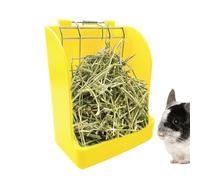Hay Holder for Rabbit, Glass Holder for Bunny, Rabbit Hay S Dispenser, Small Animal Cage Accessories, Large Capacity Design Eliminates the Hassle of Frequent Grass Adding Grass and Food Dispenser for