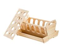 Hay Holder for Rabbits, Hay Feeder for Rabbits, Bunny Feeder Hay Holder, Large Bunny Hay Rack, Wooden Feeding Station with Removable Lid for Rabbits, Guinea Pigs and Chinchilla