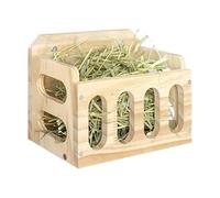 Hay Holder for Rabbits - Wooden Rack, Guinea Pig Feeder | Small Pet Dispenser, Hollow Starry Sky Design, Large Capacity 600g, Keeps Fresh, Reduces Waste, Fun Foraging Feature, Suitable Rabbits