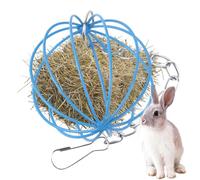 Hay Holder, Hay Rack Dispenser Bunny Feeder, Metal Rack Chew Toys, Grass Feeding Ball for Small Animals Chewing Feeding, Chinchilla Cage Accessories