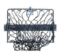 Hay Hoops Wall Hay Feeder with Net Black