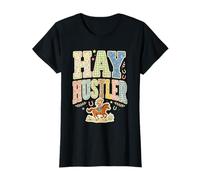 Hay Hustler Patchwork Cute Cowgirl T-Shirt