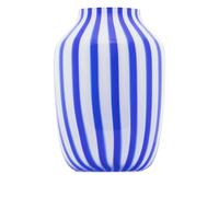 HAY Juice striped glass vase (28 cm) - Blue One Size
