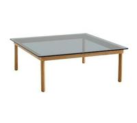 HAY Kofi Coffee Table 100x100 Oak/Grey Glass