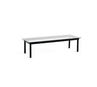 HAY Kofi Coffee Table 140x50 Black Oak/ Clear Glass