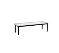 HAY Kofi Coffee Table 140x50 Black Oak/ Clear Grooved Glass