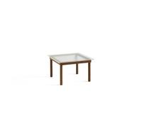 HAY Kofi Coffee Table 60x60 Walnut/ Clear Grooved Glass