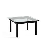 HAY Kofi coffee table Black oak-clear glass, 60 cm