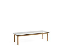HAY Kofi coffee table Oak-clear glass, 50 cm