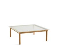HAY Kofi coffee table Oak-ribbed glass, 100 cm