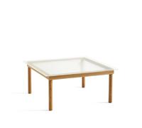 HAY Kofi coffee table Oak-ribbed glass, 80 cm