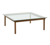 HAY - Kofi Coffee Table Walnut / Clear Glass, 100x100 cm - Walnut