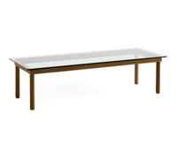 HAY - Kofi Coffee Table Walnut / Clear Glass, 50x140 cm - Walnut