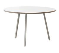 HAY - Loop Stand Round Dining Table Ø 105 cm, White - White