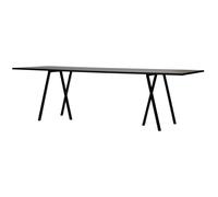 HAY - Loop Stand Table 200 cm, Linoleum / Black - Black