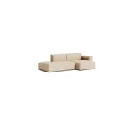 Mags Soft Sofa Low 2,5-seater Combination 3 with armrest right Hay Fabric Hallingdal 220 with beige stitching - 5710441373155