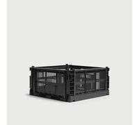 HAY - Colour Crate Medium Square Storage, Charcoal - Charcoal