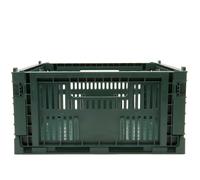 HAY Medium Square Recycled Colour Crate Dark Green One Size