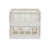 HAY Mini Recycled Colour Crate - Set of 2 Off-White