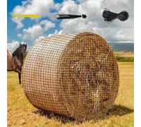 Hay Net for Horses, 5 x 5 ft Sturdy Wear-Resistant Hay Net, Round Bale for Horses for Species-Appropriate Feeding, Round Bale Net Suitable for Hay Rack, Hay Bale Net, Tight Mesh Mesh Mesh (Mesh Size