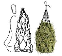 Hay Net for Horses, Hay Net Tight Mesh, Hay Bag Horse with Rings and Carabiner Hook, for Horses for Feeding Horses, Goats and Donkeys