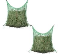 Hay Nets 2pc Green 0.9x1.5m PP Slow Feed Rectangular Mesh 45mm Weatherproof Fold