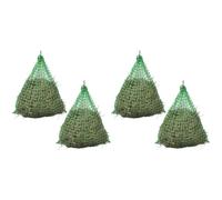 Hay Nets 4 Pack Green 1x1m PP Slow-Feed Round Mesh 45x45mm 3mm Cord Weatherproof