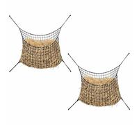 Hay Nets Slow Feed Feeder for Horse 2 pcs Round Black PP vidaXL