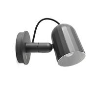 HAY Noc Wall Button wall light, dark grey, metal, E14