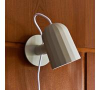 HAY Noc wall light, beige, UK plug, aluminium, adjustable