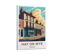 Hay on Wales Vintage Travel Poster 16x24inch(40x60cm) Print Home Bedroom Office Living Room Decor Canvas