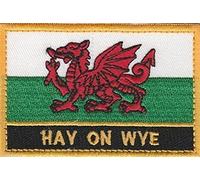 Hay On Wye Wales Cymru Town & City Embroidered Sew on Patch Badge