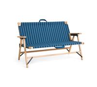HAY Outdoor Market foldable sofa Blue-beige, 2-seater