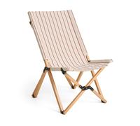 HAY - Outdoor Market Folding Chair, Beige With Red Stripe - Beige