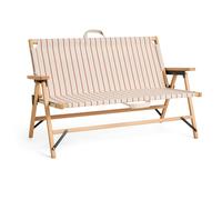 HAY - Outdoor Market Folding Sofa, Beige With Red Stripe - Beige
