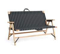 HAY - Outdoor Market Folding Sofa, Black With Beige Stripe - Black
