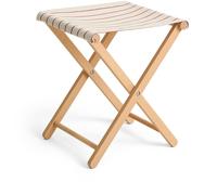 HAY - Outdoor Market Folding Stool, Beige With Red Stripe - Beige