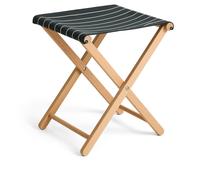 HAY - Outdoor Market Folding Stool, Black With Beige Stripe - Black