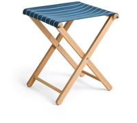 HAY - Outdoor Market Folding Stool, Blue With Beige Stripe - Blue