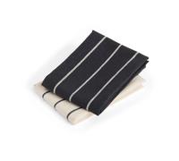 HAY Outdoor Market kitchen towel Black-beige, 2-pack